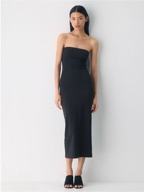 ARITZIA Contour Enrapture Strapless Black Maxi Tube Dress NWOT sz XS